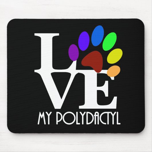 Tapis De Souris AIMER Mon Polydactyle (Devant)