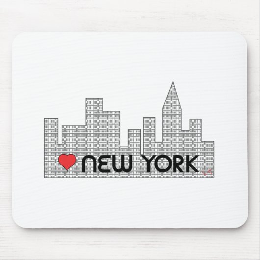 Tapis De Souris Aimer NEW YORK (Devant)