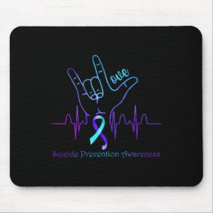 Tapis De Souris Aimer Prévention Suicide Sensibilisation Ribbon Su