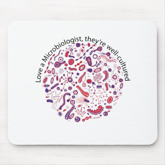 Tapis De Souris Aimer un microbiologiste (Devant)