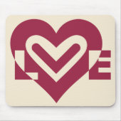 Tapis De Souris Aimer Vin À Deux Tons Violet (Devant)