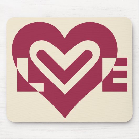 Tapis De Souris Aimer Vin À Deux Tons Violet (Devant)