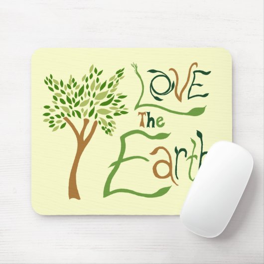 Tapis De Souris Aimez la terre Mousepad (Avec souris)