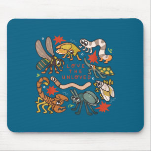 Tapis De Souris Aimez les insectes non aimés ver scorpion citation