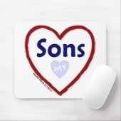 Tapis De Souris Aimez mes fils (Avec souris)