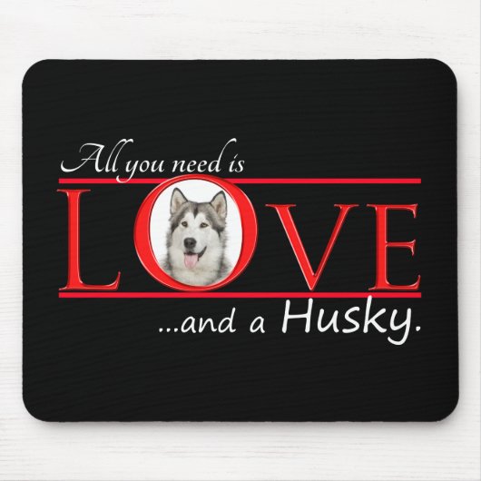 Tapis De Souris Aimez Mon Husky Mousepad (Devant)