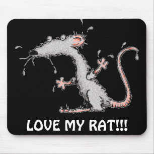 TAPIS DE SOURIS AIMEZ MON RAT ! ! ! MOUSEPAD - MIGNON ! ! !