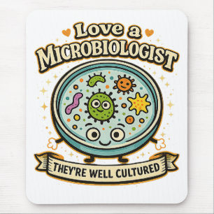 Tapis De Souris Aimez un microbiologiste Ils sont bien cultivés. H