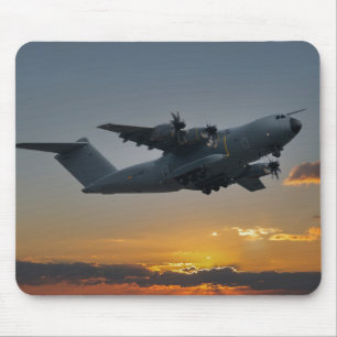 Tapis De Souris Airbus A400M Au Coucher Du Soleil