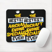 Tapis De Souris Aircraft Engine Specialist, Funny Job Occupation (Avec souris)