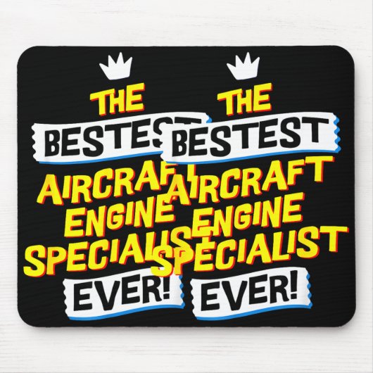 Tapis De Souris Aircraft Engine Specialist, Funny Job Occupation (Devant)
