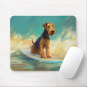 Tapis De Souris Airedale Beach Surf Peinture (Avec souris)