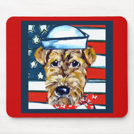 Tapis De Souris Airedale Navy (Devant)