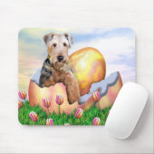 Tapis De Souris Airedale Terrier Easter Surprise (Avec souris)