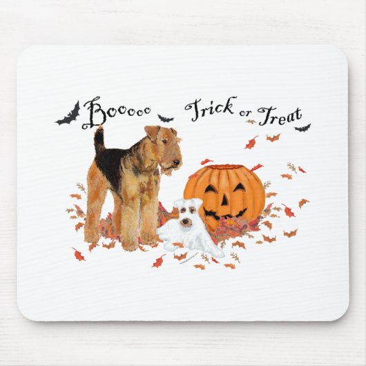 Tapis De Souris Airedale Terrier Halloween (Devant)