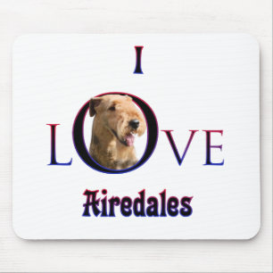 Tapis De Souris Airedale Terrier I Love