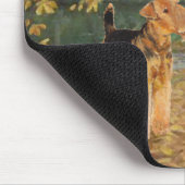 Tapis De Souris Airedale Terrier Ornithologie (Coin)