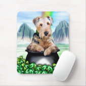 Tapis De Souris Airedale Terrier Pot d'or (Avec souris)