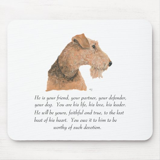 Tapis De Souris Airedale, Welsh, Lakeland Terrier Keepsaké (Devant)