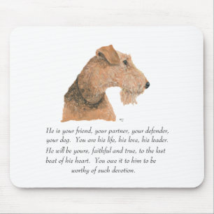 Tapis De Souris Airedale, Welsh, Lakeland Terrier Souvenir