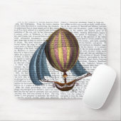 Tapis De Souris AirShip avec voiles bleues (Avec souris)
