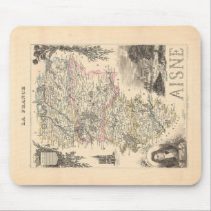 Tapis De Souris Aisne France Alexandre Vuillemin Carte