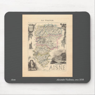 Tapis De Souris Aisne France Alexandre Vuillemin Carte