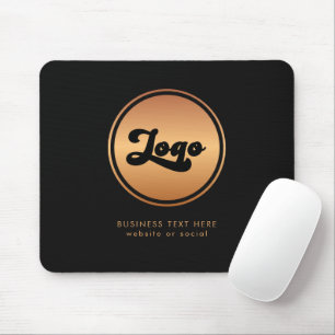 Tapis De Souris Ajouter Gold Business Company Logo & Text Professi