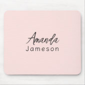 Tapis De Souris Ajouter le nom complet Simple Mini Monogramme clai (Devant)