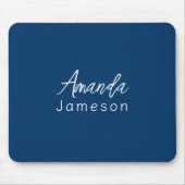 Tapis De Souris Ajouter le nom complet Simple Minimal Monogramme B (Devant)