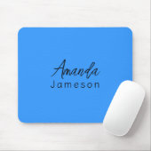 Tapis De Souris Ajouter le nom complet Simple Minimal Monogramme B (Avec souris)