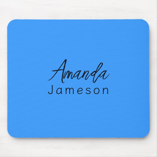 Tapis De Souris Ajouter le nom complet Simple Minimal Monogramme B (Devant)