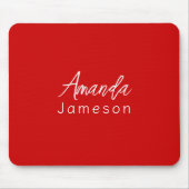 Tapis De Souris Ajouter le nom complet Simple Minimal Monogramme L (Devant)