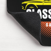 Tapis De Souris Ajouter un nom Texte Jaune voiture classique (Coin)