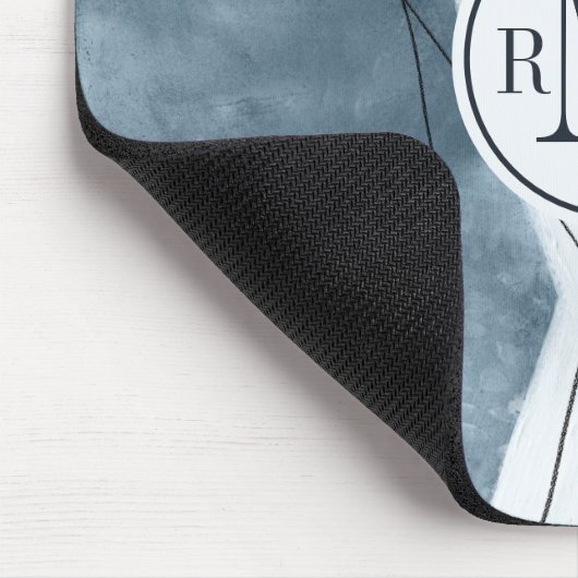 Tapis De Souris Ajouter vos initiales | Abstraction adjacente (Coin)