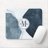 Tapis De Souris Ajouter vos initiales | Abstraction adjacente (Avec souris)