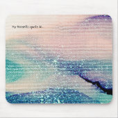 Tapis De Souris Ajouter votre devis ou dire texture d'encre d'aqua (Devant)