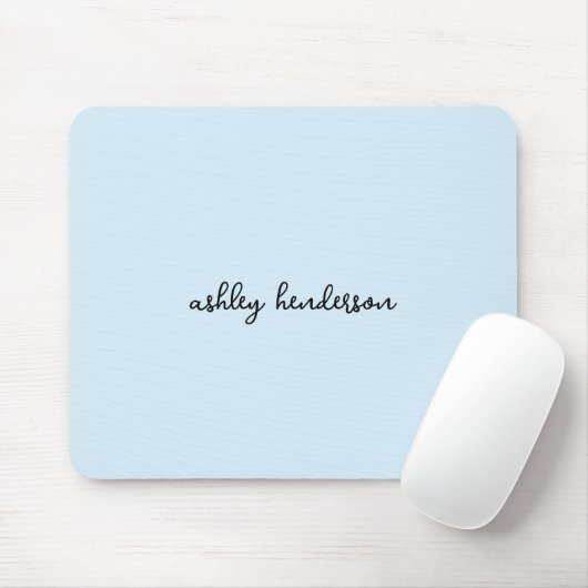 Tapis De Souris Ajouter votre nom complet Monogramme minimal sur b (Avec souris)