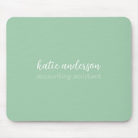 Tapis De Souris Ajouter Votre Nom Monogramme Minimal Nouveau Poste (Devant)