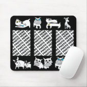 Tapis De Souris Ajoutez 3 chiens de blanc de Mousepad de photos (Avec souris)