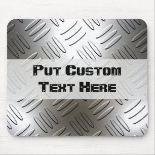 Tapis De Souris Ajoutez le texte à la plaque de métal Mousepad d