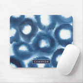 Tapis De Souris Ajoutez votre nom | Cercles d'impression d'aquarel (Avec souris)