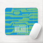 Tapis De Souris Ajoutez votre nom | Circuit moderne V (Avec souris)