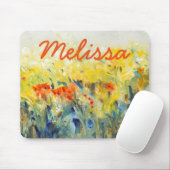 Tapis De Souris Ajoutez votre nom | Fleurs Sway II (Avec souris)