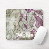 Tapis De Souris Ajoutez votre nom | papillons arabes IV (Avec souris)