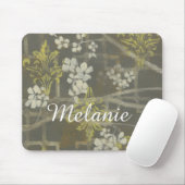 Tapis De Souris Ajoutez votre nom | Patterned Blossom Branch I (Avec souris)