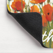 Tapis De Souris Ajoutez votre nom | Rangées de pavots I (Coin)