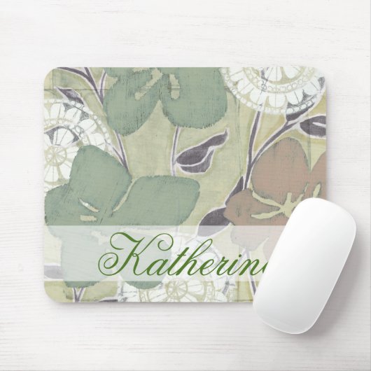 Tapis De Souris Ajoutez votre nom | Serene Pastels II (Avec souris)