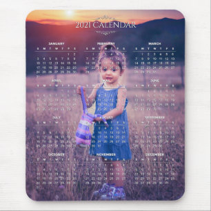 Tapis De Souris Ajoutez votre propre calendrier photo 2021   Mouse
