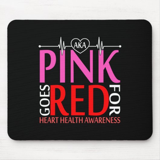 Tapis De Souris Aka Rose devient rouge pour la sensibilisation à l (Devant)